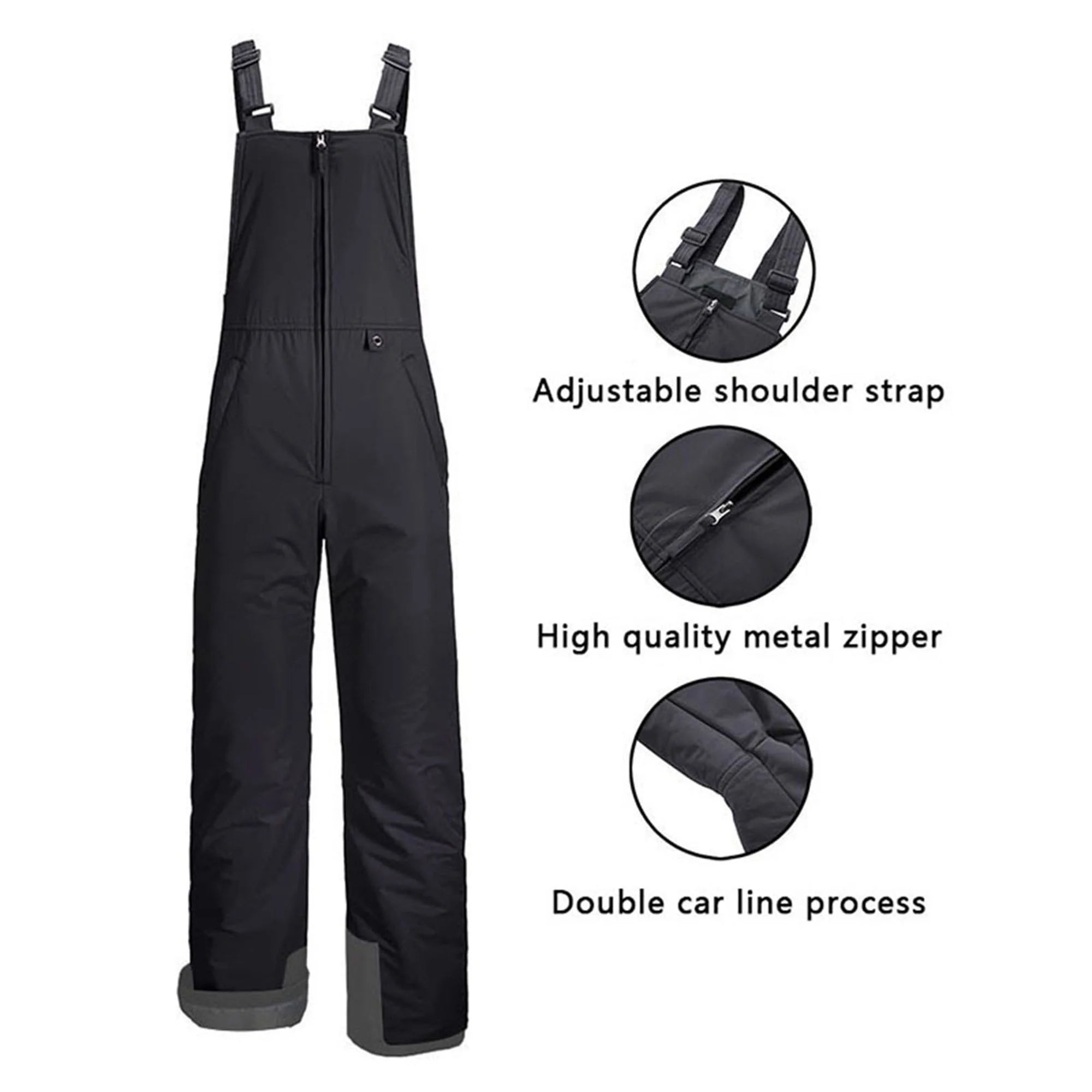 Kids Waterproof Snow Ski Bibs Overalls Long Insulated Ski Pants D961765
