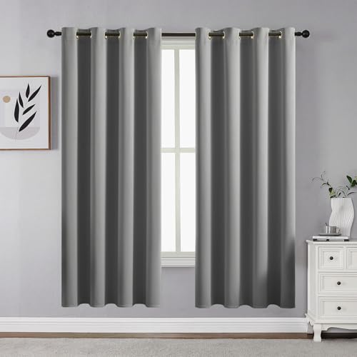 Light Beige Blackout Curtains 95 inch Length 2 Panels Set Y2712
