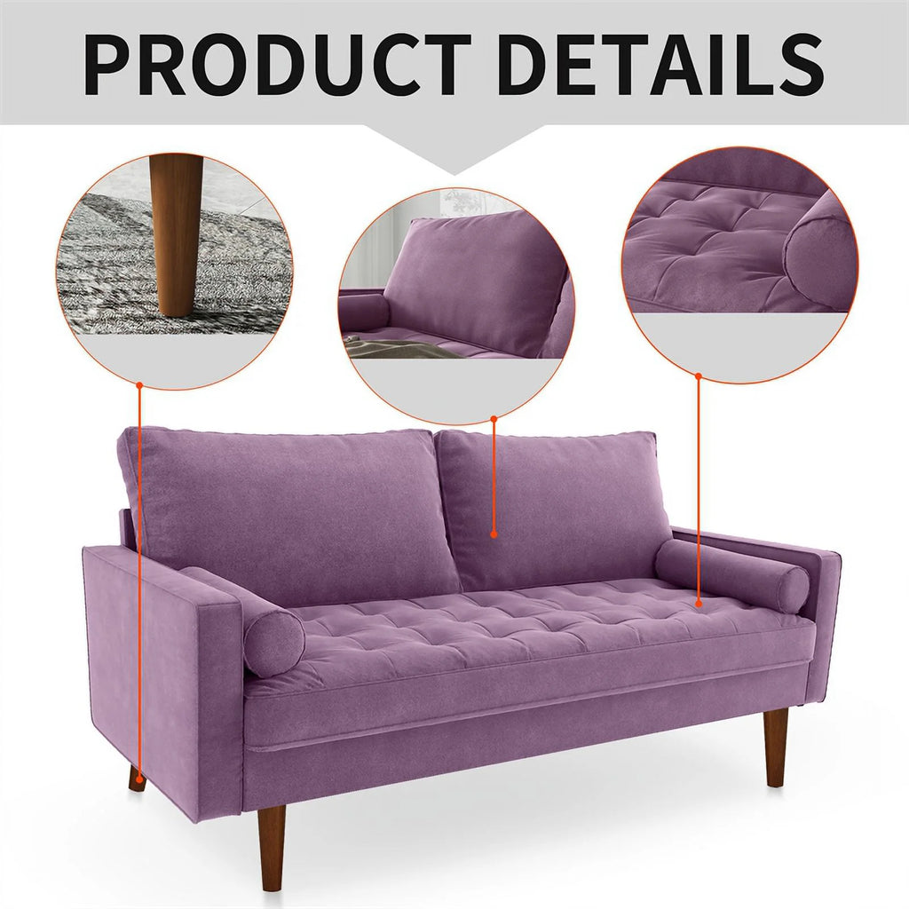 70" Upholstered Velvet Sofa T647386