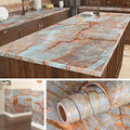 Teal Marble Peel and Stick Wallpaper E746624