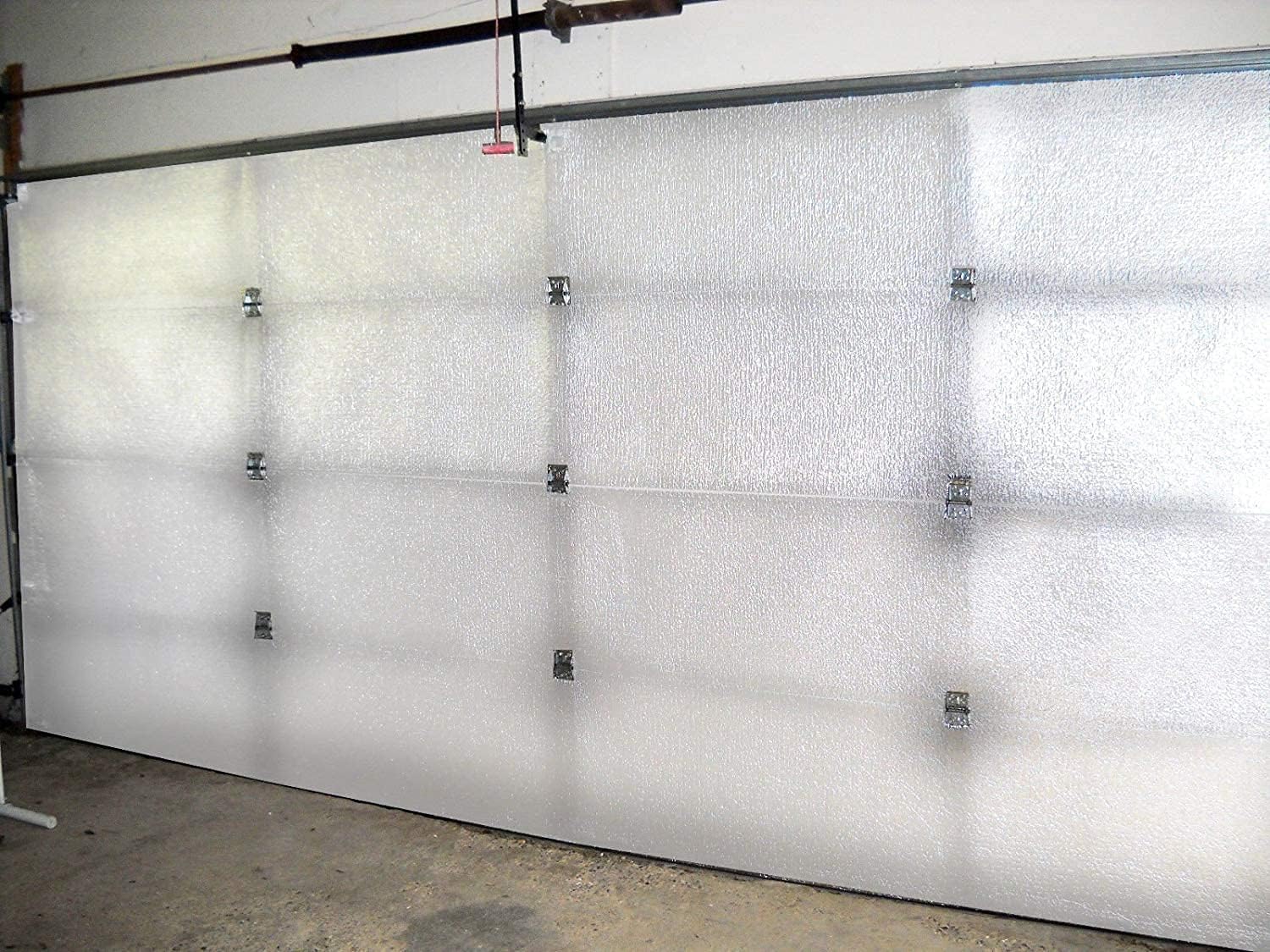 White Reflective Foam Core 2 Car Garage Door Insulation Kit 18FT x 8FT L7378