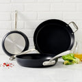 3 Piece Hard-Anodized Fry Pan Set N8412