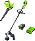 40V Cordless String Trimmer and Blower/Vac with 4Ah Li-Ion Battery F6431