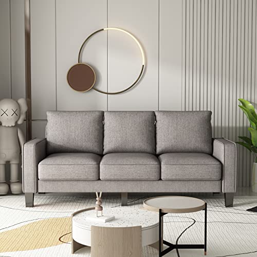 Beige 2-Seater Linen Fabric Recliner Sofa with Storage V37540