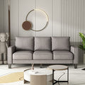 Beige 2-Seater Linen Fabric Recliner Sofa with Storage V37540