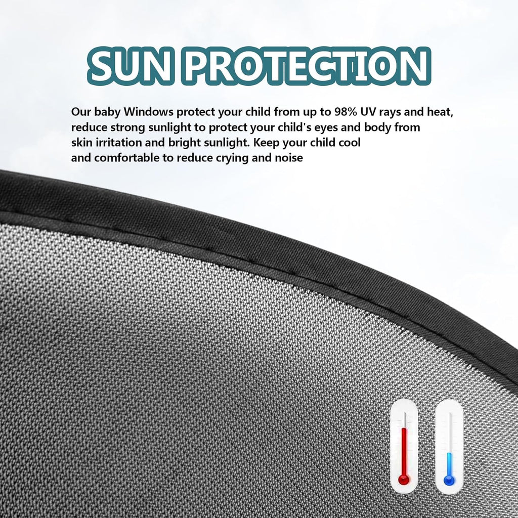 2PCS Universal Side Window Car Sun Shades (Large) O2640