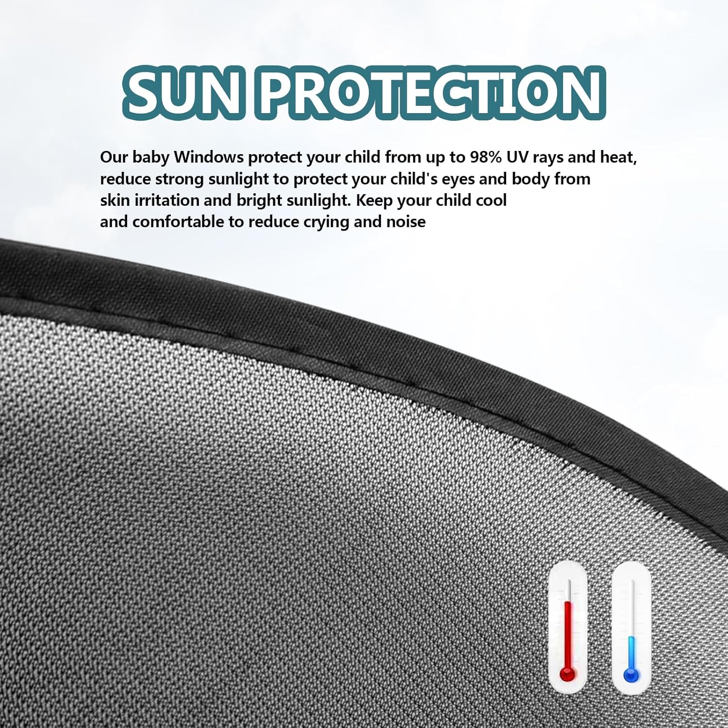 2PCS Universal Side Window Car Sun Shades (Large) O2640