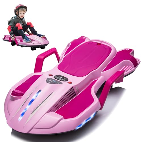 24V Electric Ride On Toy Drift Cart with Side Handlebars C30159