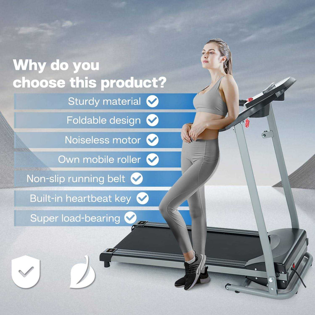Foldable Electric Treadmill with Incline P775605