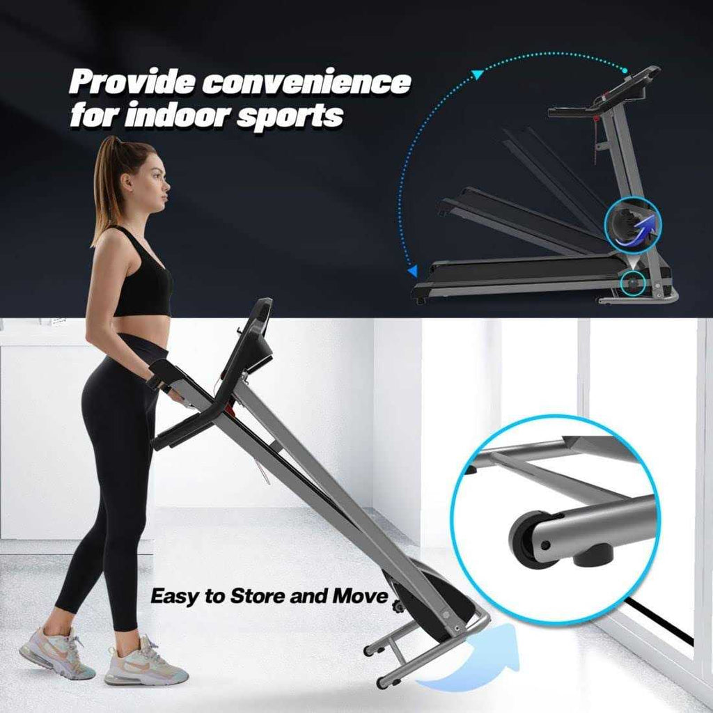 Foldable Electric Treadmill with Incline P775605