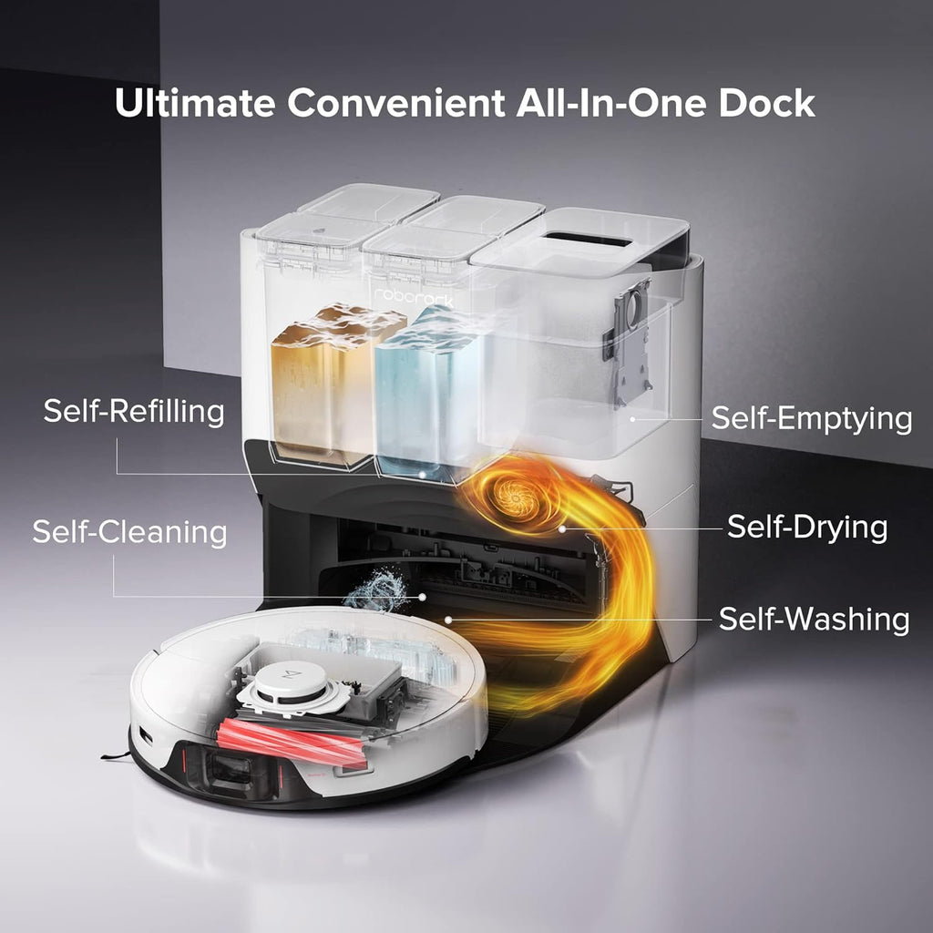 White Robot Vacuum and Mop V63159