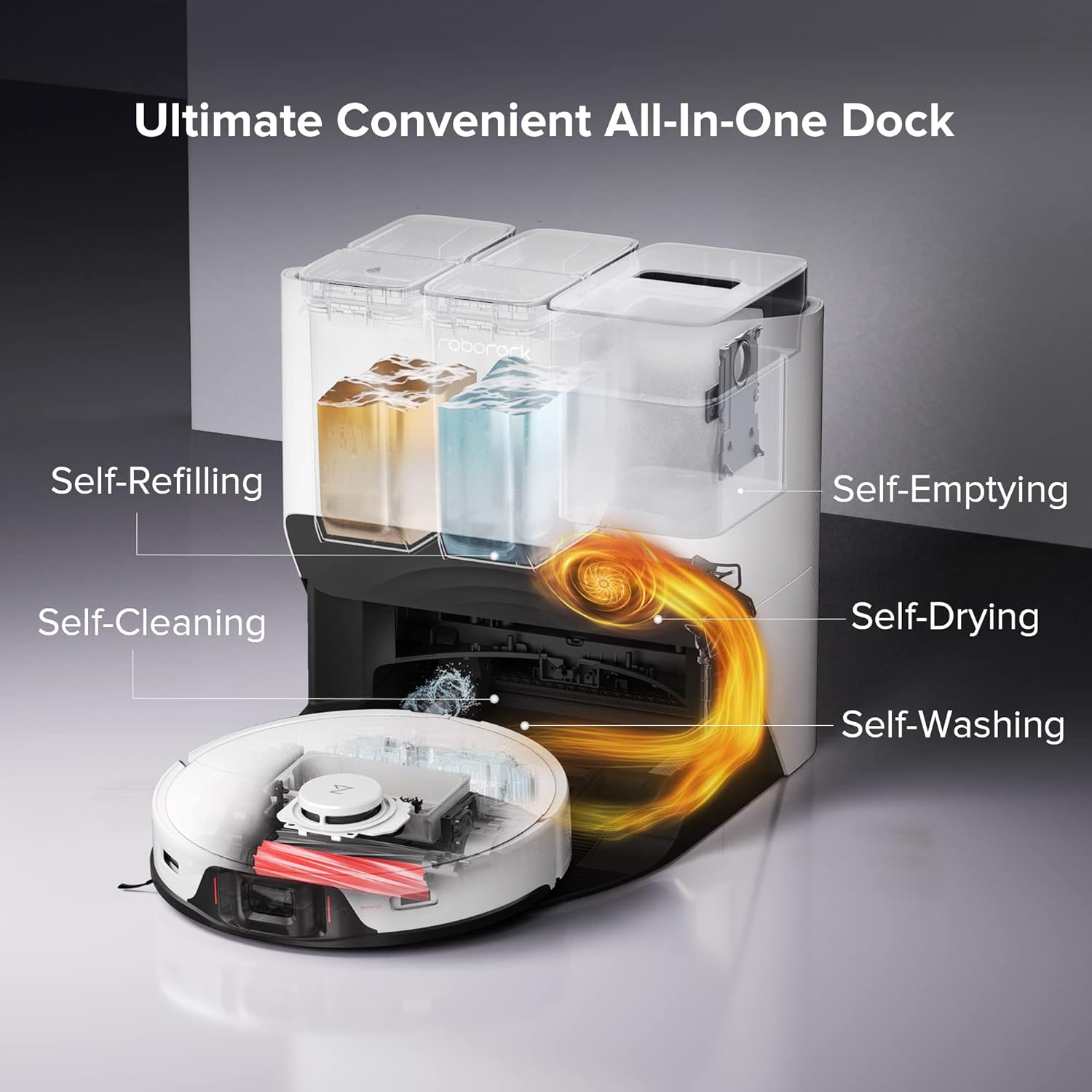 White Robot Vacuum and Mop V63159