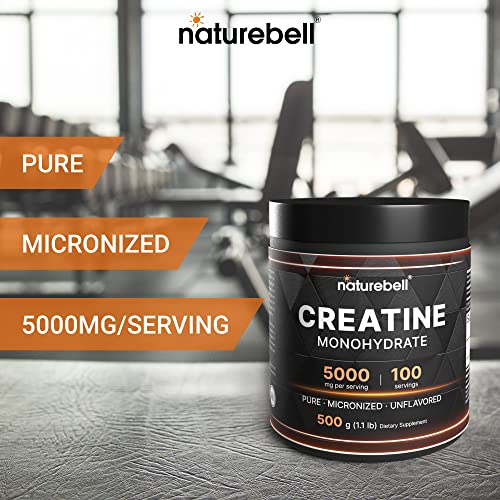 2 Pack Creatine Monohydrate Powder 500 Grams, 5000mg Per Serving, Pure Unflavored Creatine Powder Q2813