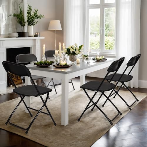 10 PCS White Plastic Folding Chairs V59731