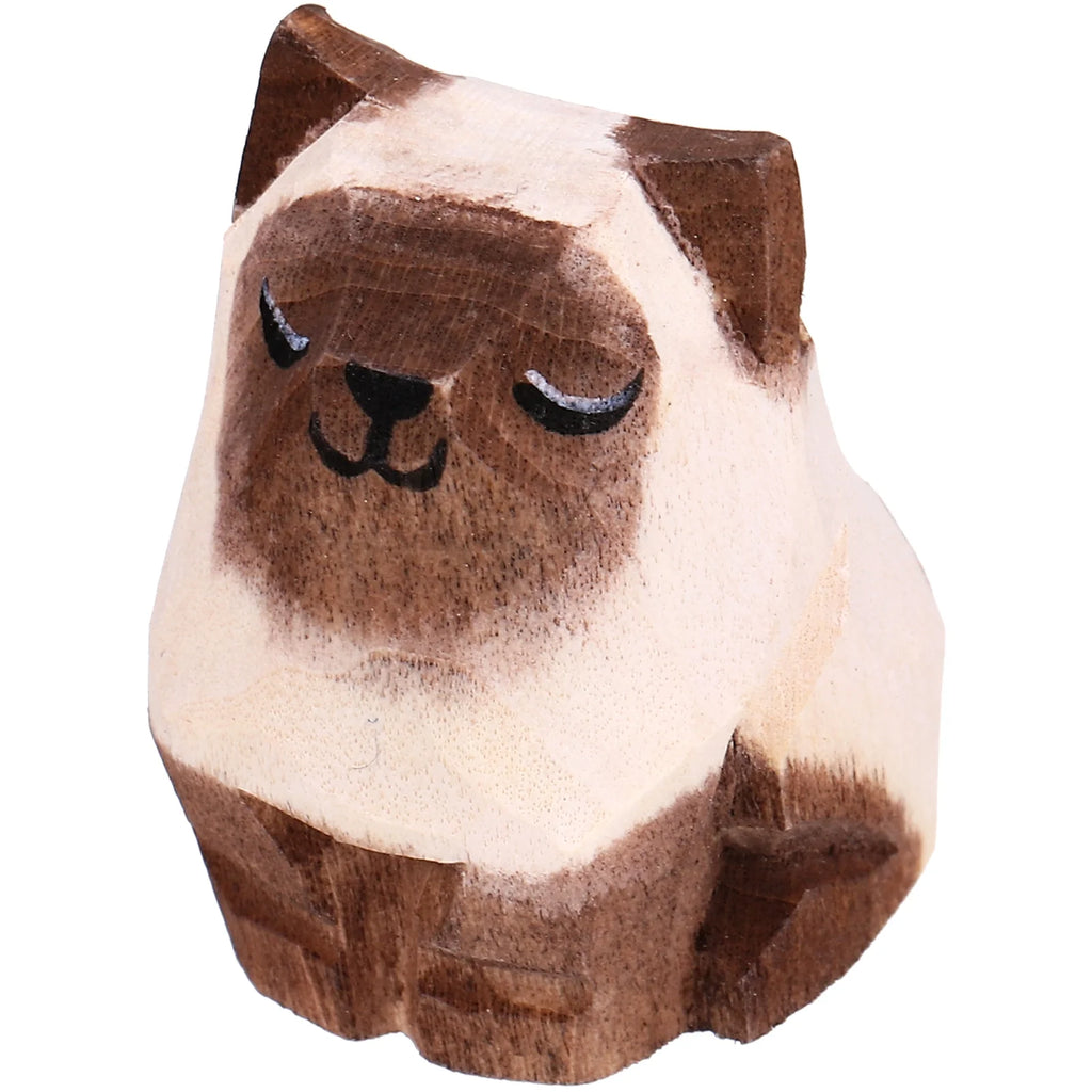 Desktop Wooden Cat Ornament Y966