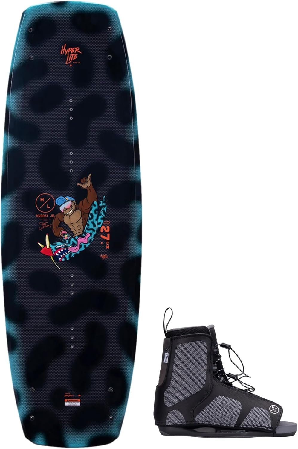 Kids Wakeboard 127cm Black/Aqua J20049