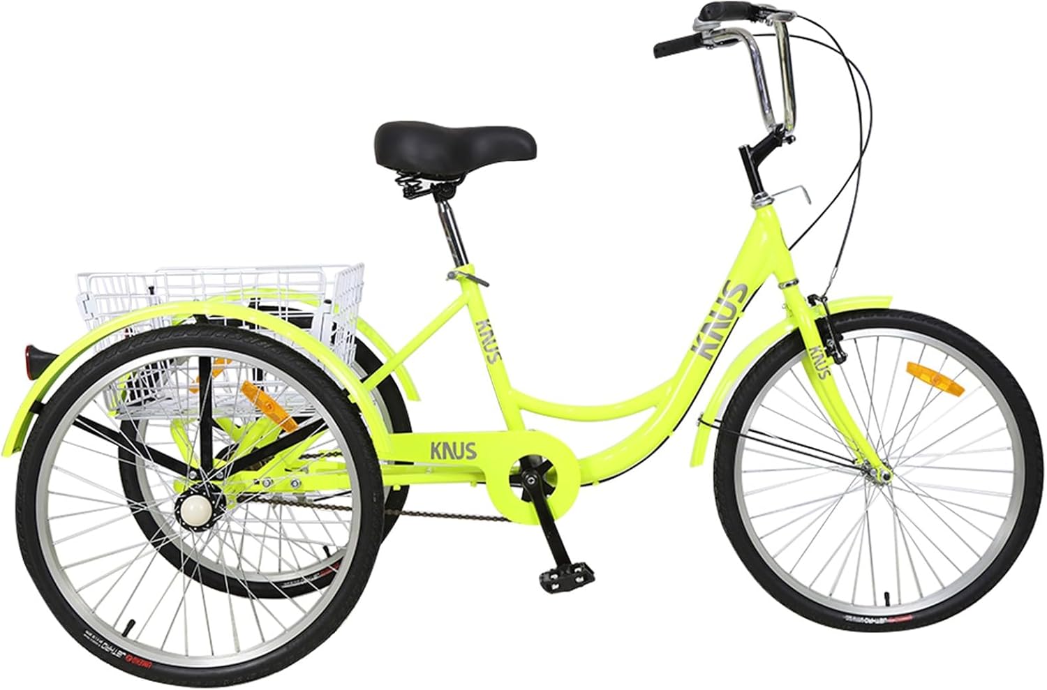 26 Inch 3-Wheel Cruiser Bicycle with Large Shopping Basket J385231