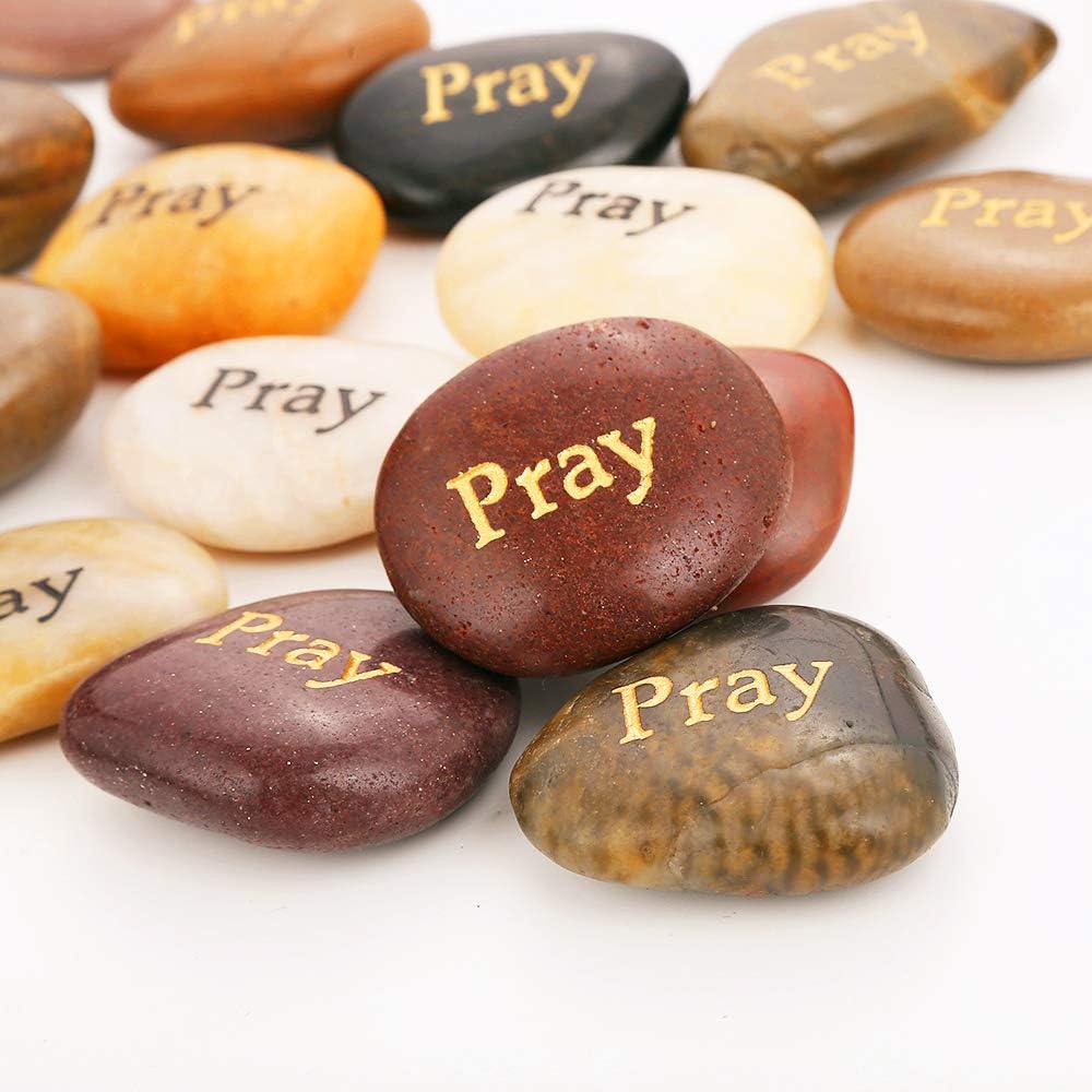 50PCS Engraved Rocks, 2"-3" each N660