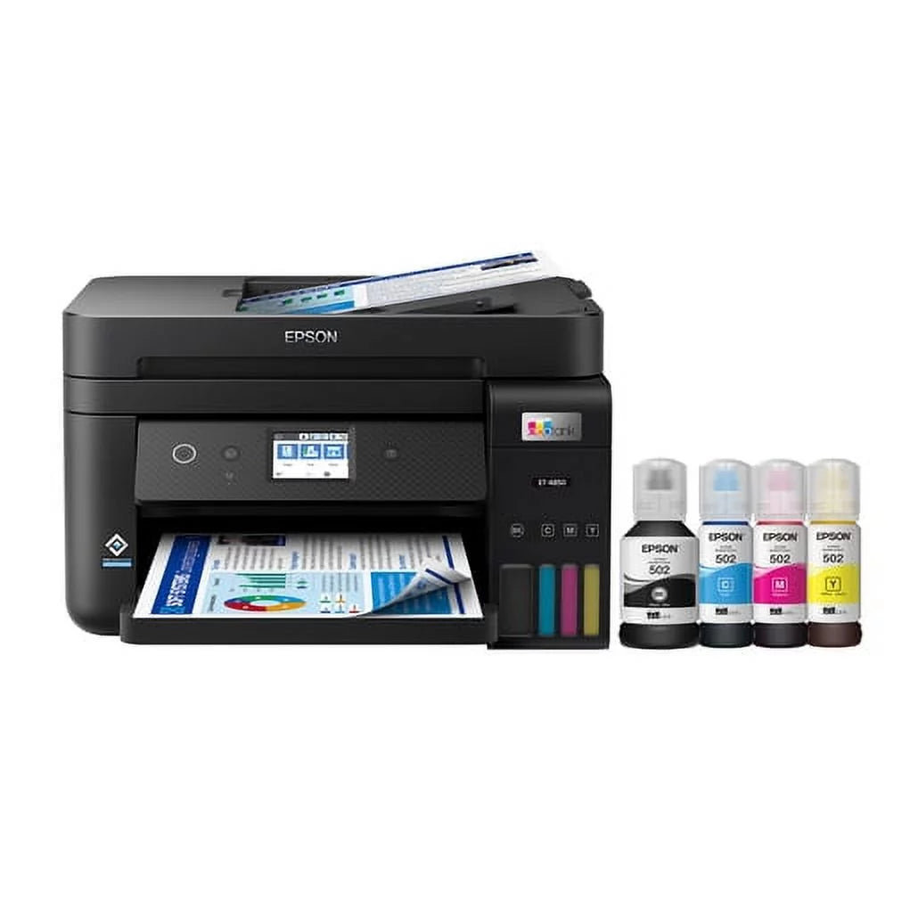 EcoTank ET-4850 Wireless All-in-One Supertank Printer with Scanner, Copier, Fax, ADF and Ethernet K404