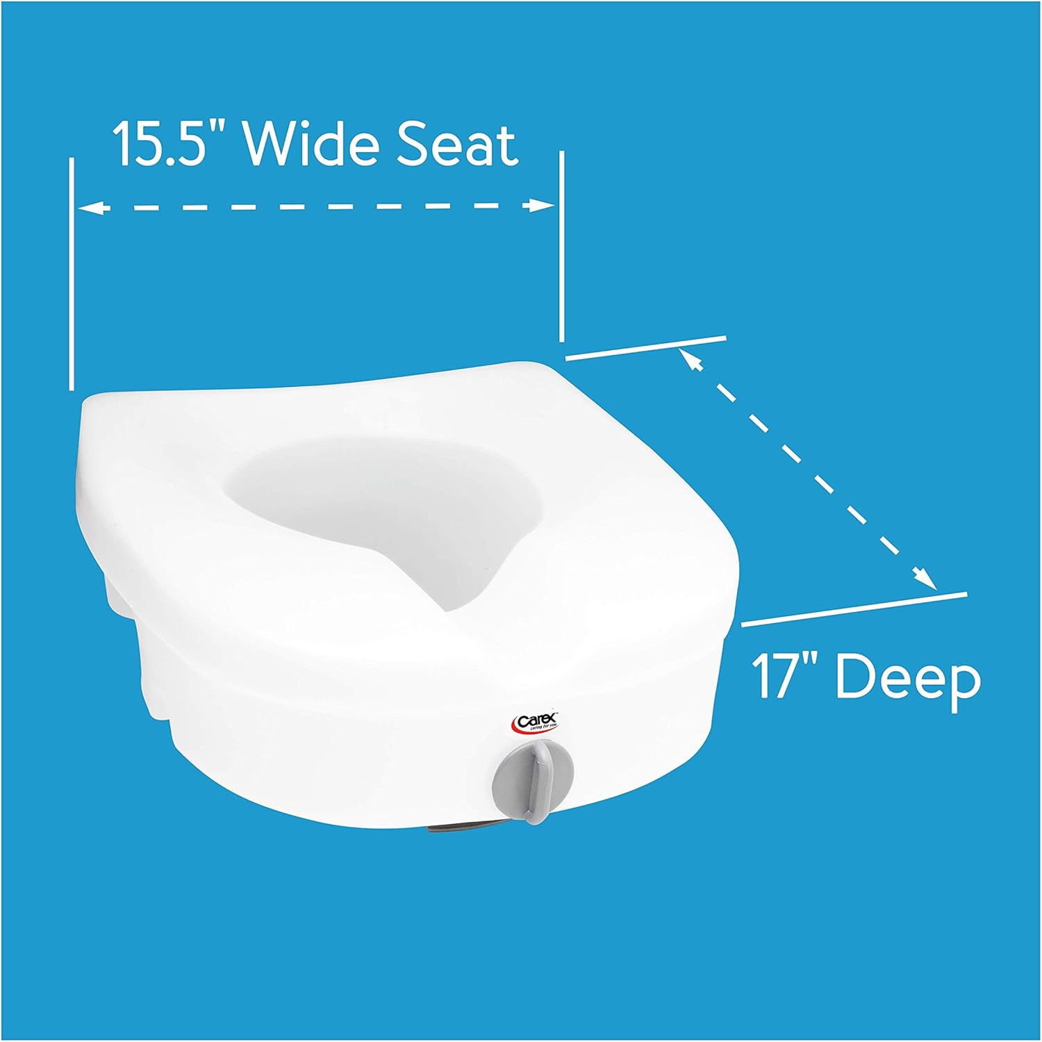 White 5 Inch Raised Toilet Seat X6253