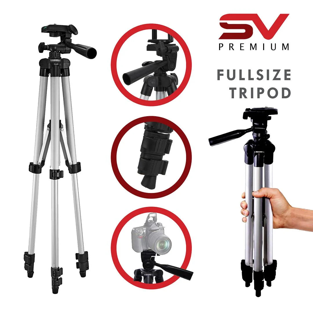 DSLR Camera Bundle with 18-55mm + 75-300mm Zoom Lens + 128GB Card + Case + Tripod C68190