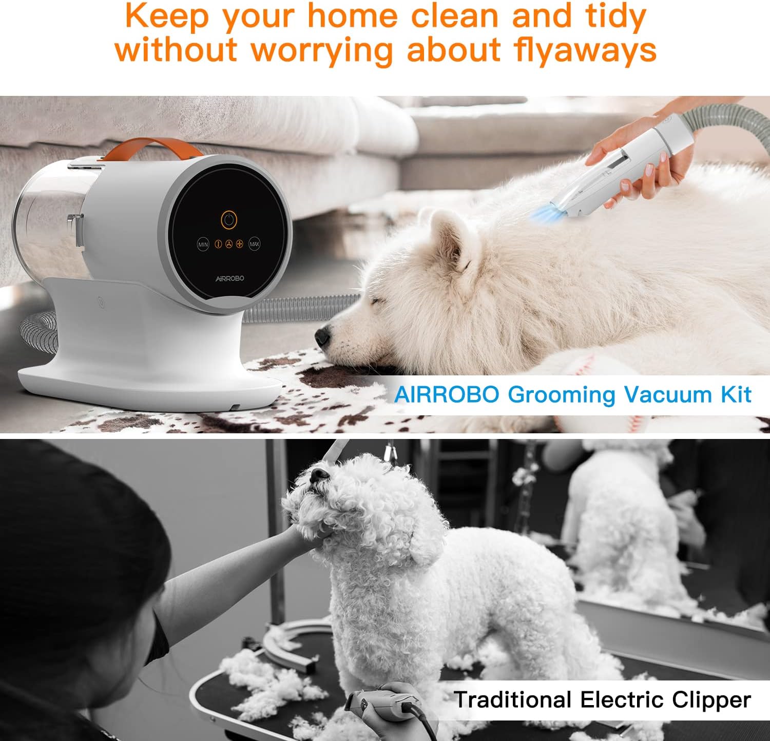 Dog Grooming Vacuum with 5 Pet Grooming Tools L724