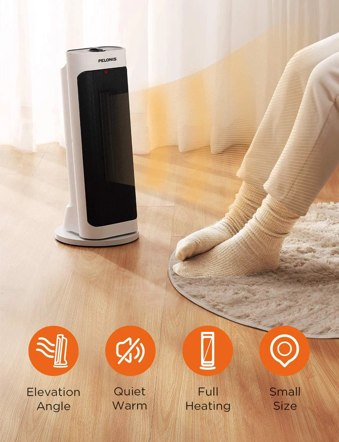 1500W Ceramic Space Heater White X904