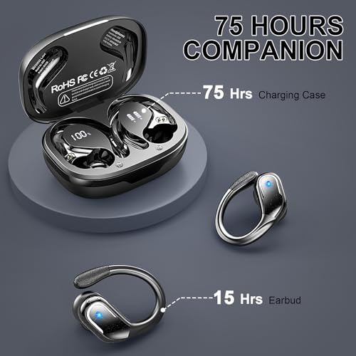 Bluetooth 5.4 Wireless Earbuds with Earhooks Z1530
