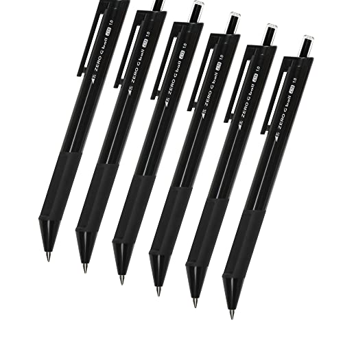 Black Ink Retractable Ballpoint Pen Set of 6 M344