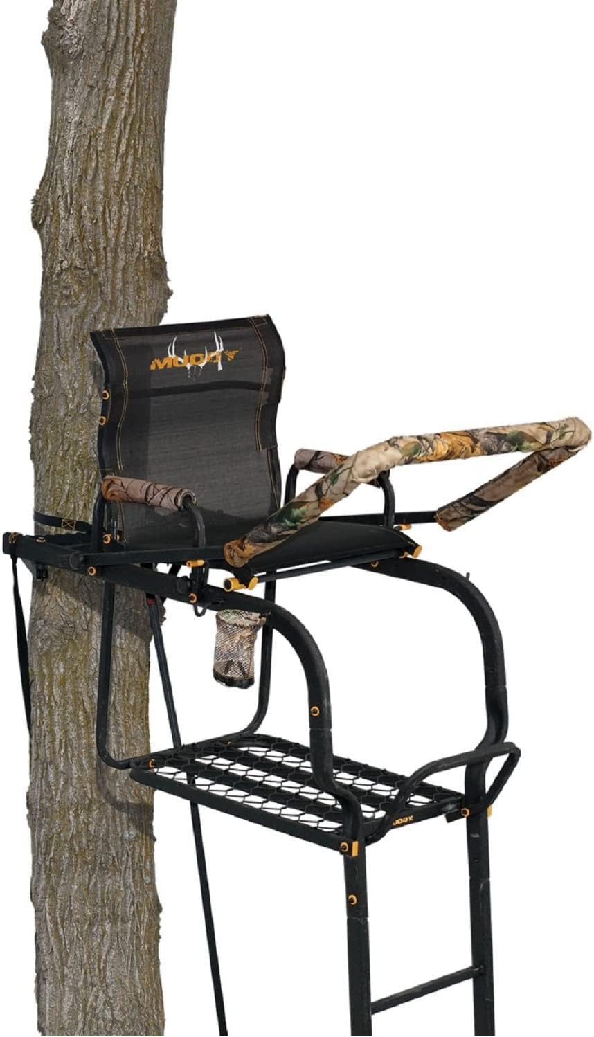 20' Height Steel Ladder Stand with Padded Shooting Rest U861420