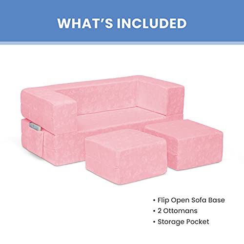 Grey Modular Foam Sofa with 2 Ottomans T6705