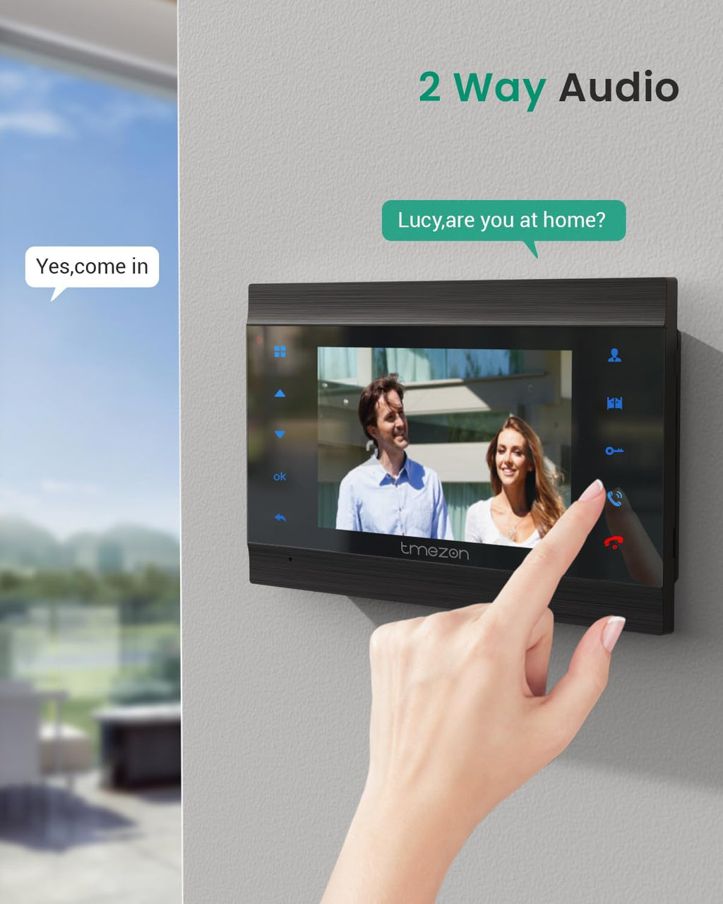 Wireless WIFI Video Door Phone IP Doorbell Intercom System with 7 Inch Monitor 1080P Wired Camera Night Vision P51143