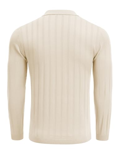 Men's Knit Long Sleeve Polo Shirt E765804