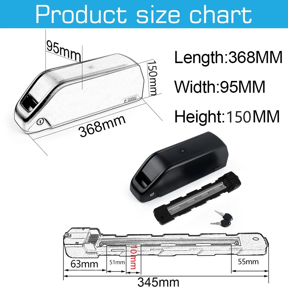 52V 24Ah Electric Bike Battery J2372