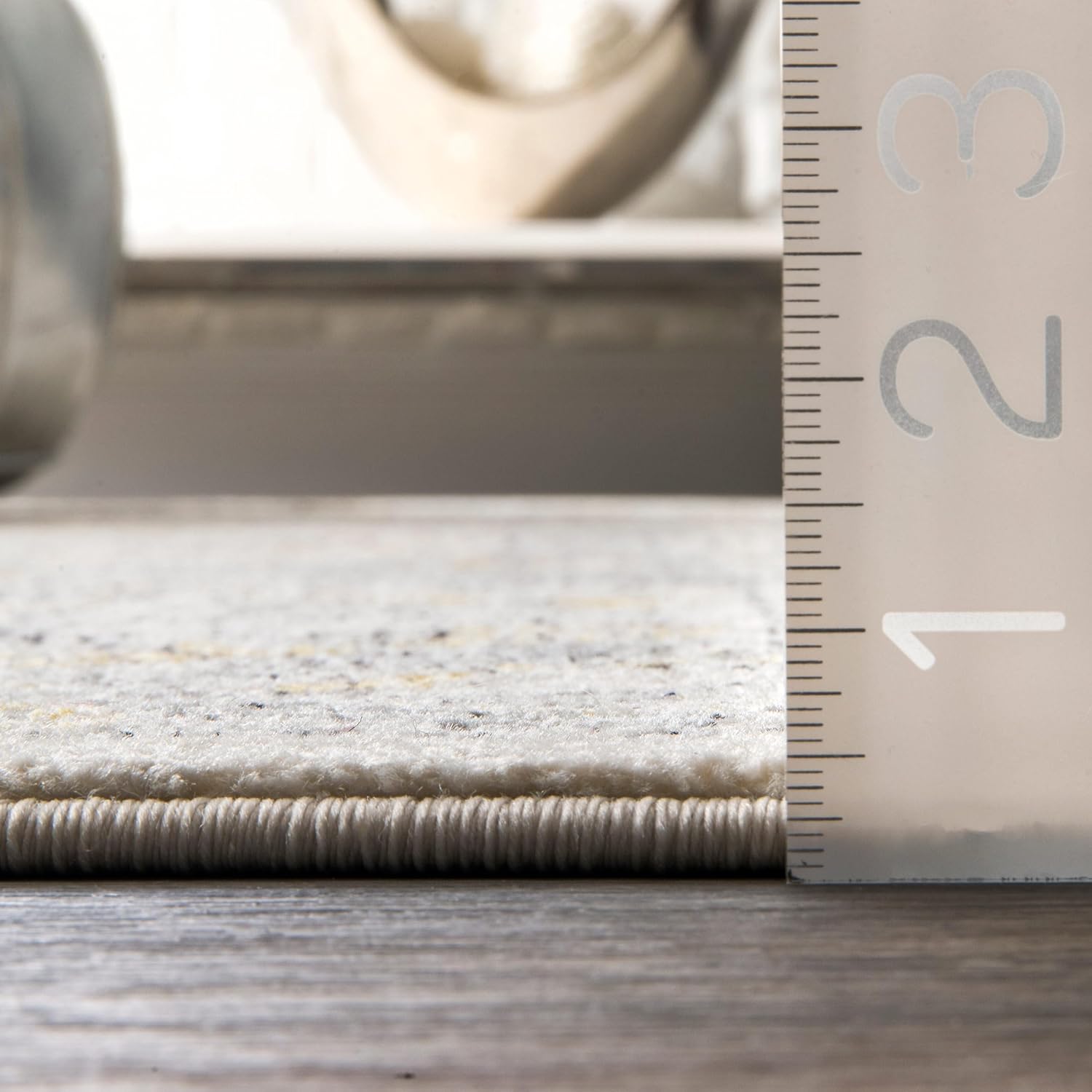 2x10 Runner Rug Gold/Off-White D613