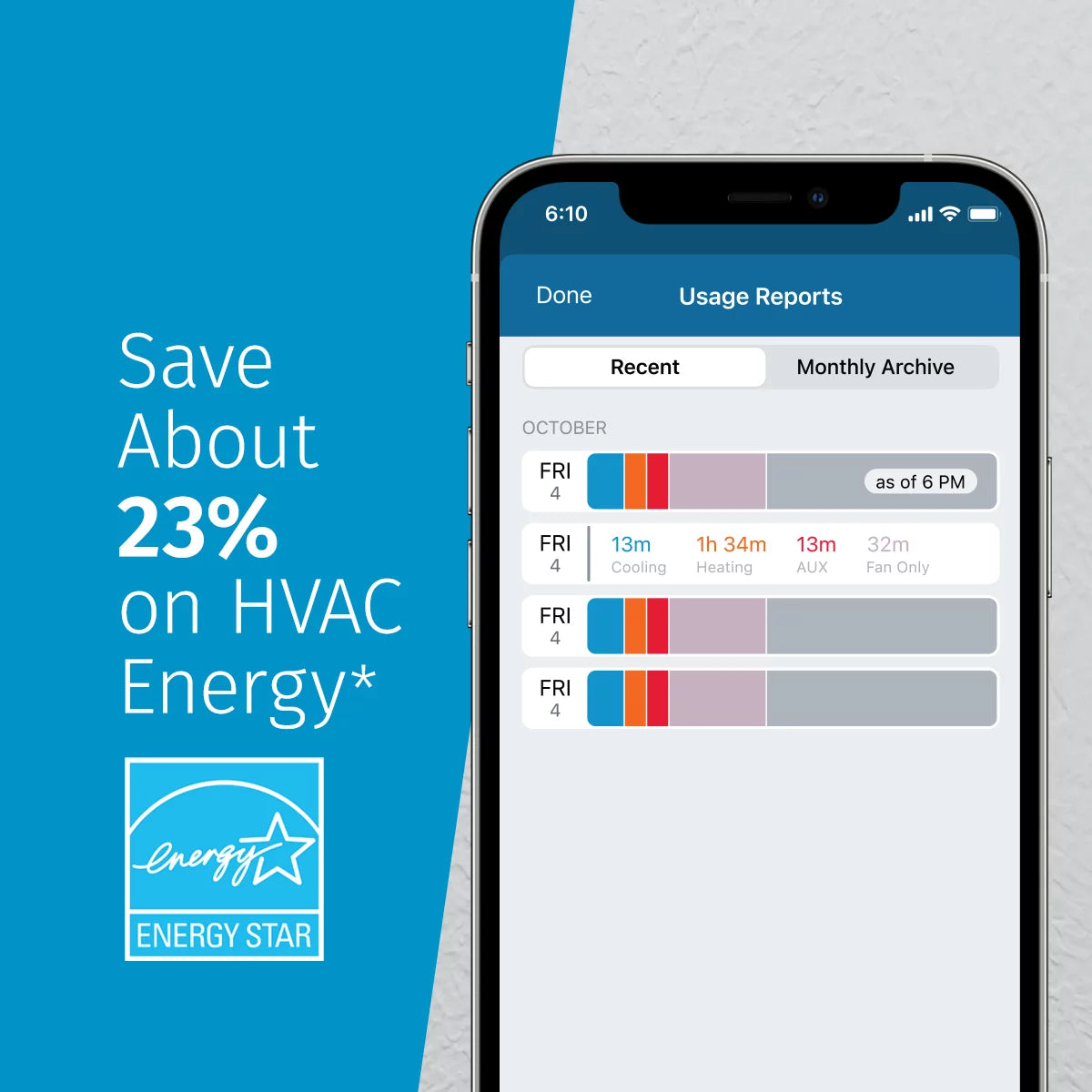 Black Smart Programmable Wi-Fi Thermostat R476