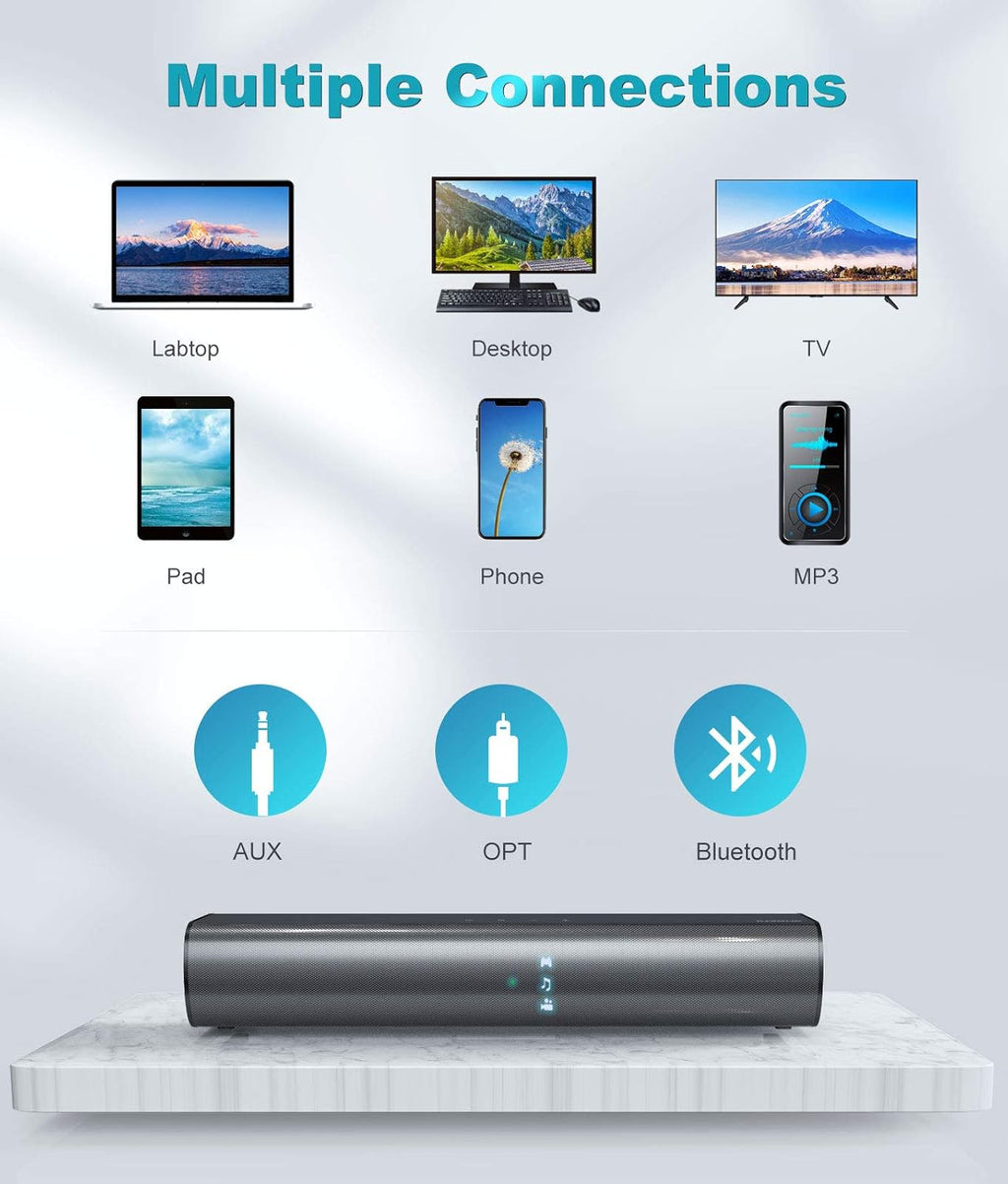 Mini Soundbar, 2.0 Channel, Bluetooth 5.0 T56448