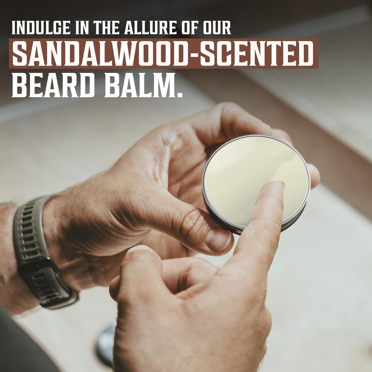 Sandalwood Beard Balm and Beard Oil Bundle with Argan and Jojoba Oils K21629