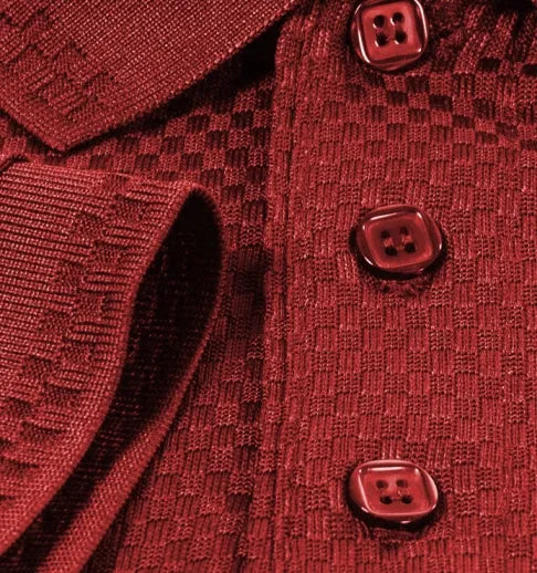 Men’s Basket Weave Polo Shirt