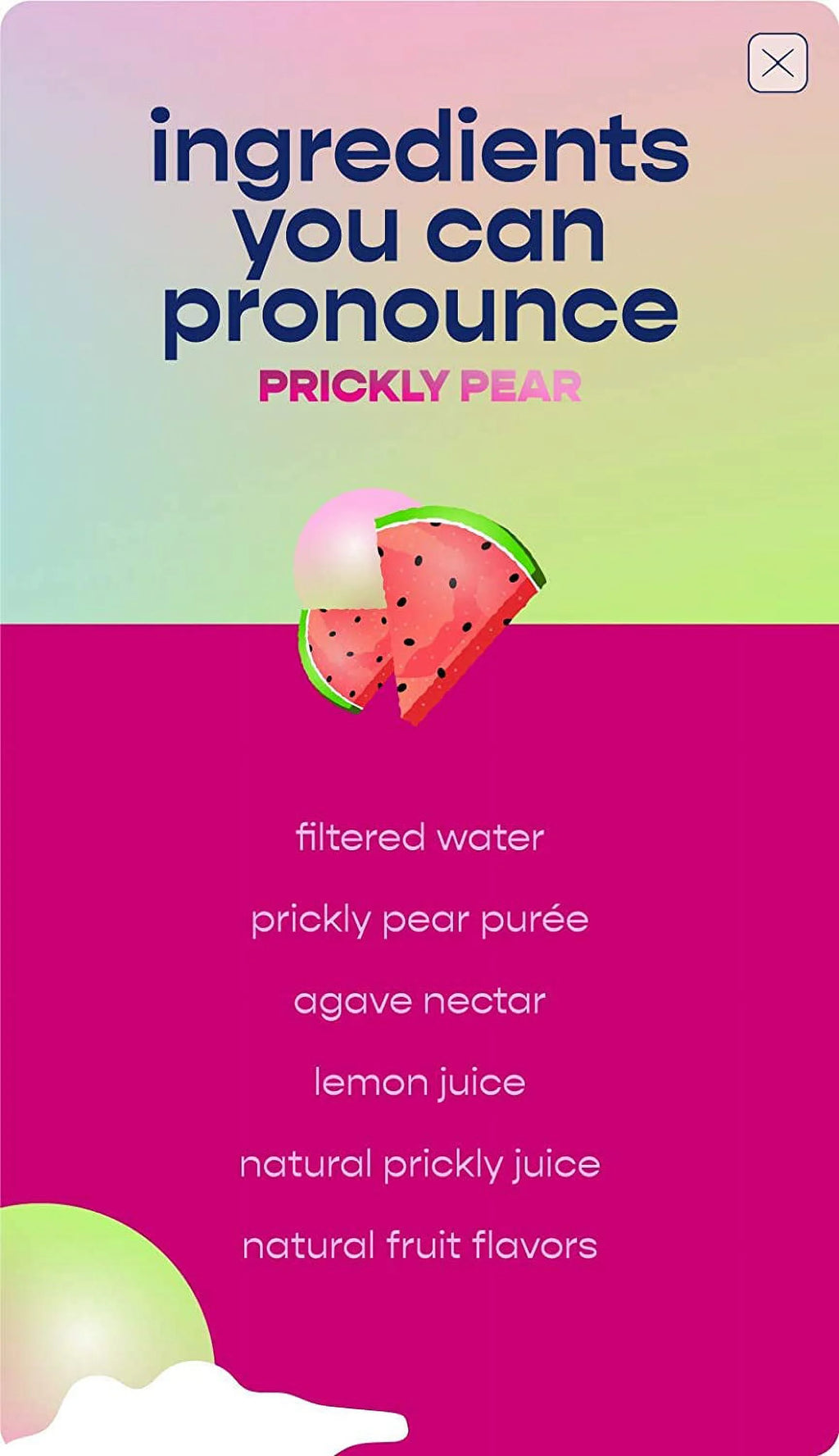 Prickly Pear Cactus Water 12 Fl Oz (Pack of 12) D6127