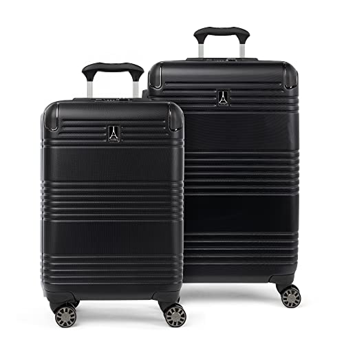 Silver 2-Piece Set Hardside Polycarbonate Expandable Luggage with TSA Lock Q728