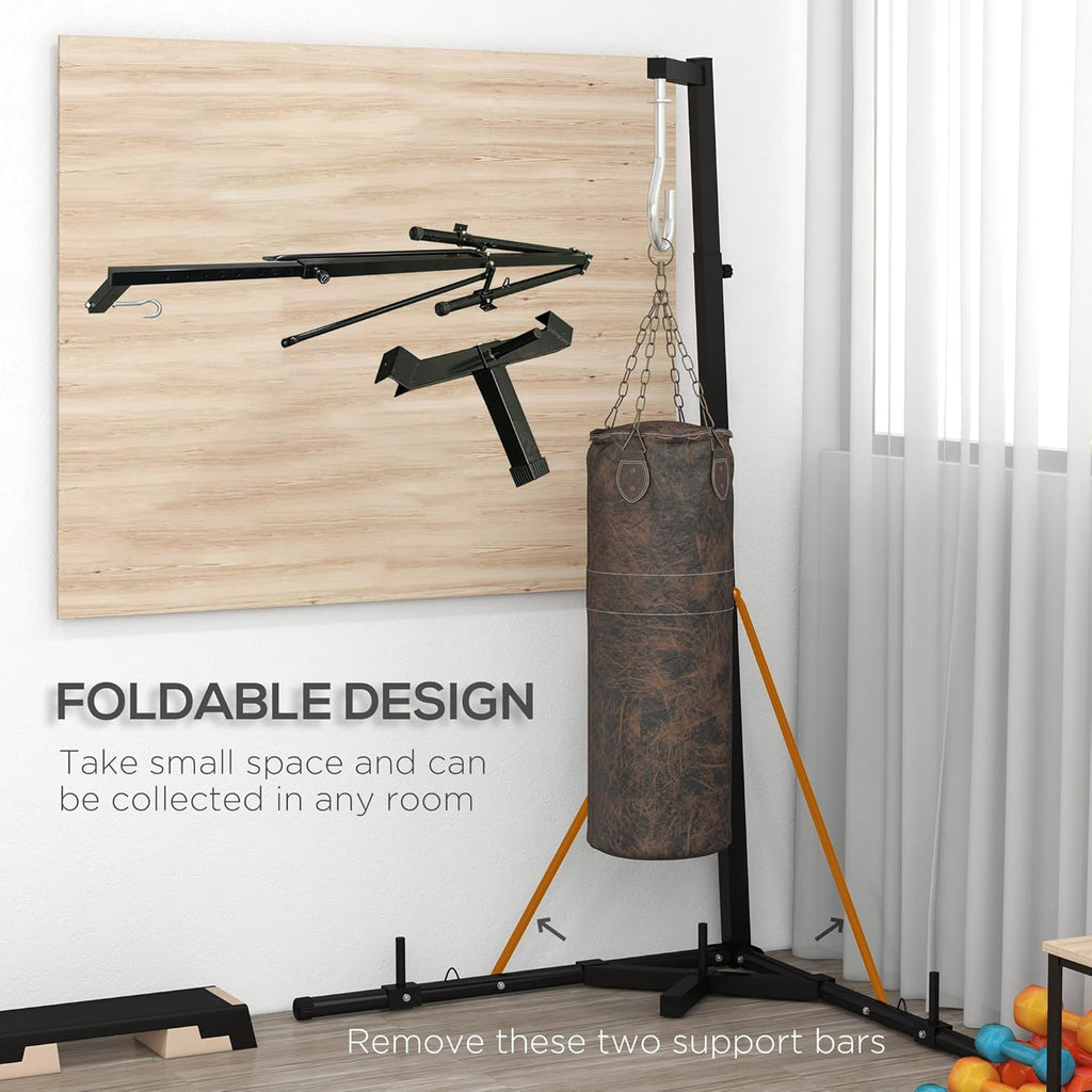Height Adjustable Heavy Bag Stand with Weighted Base R387193