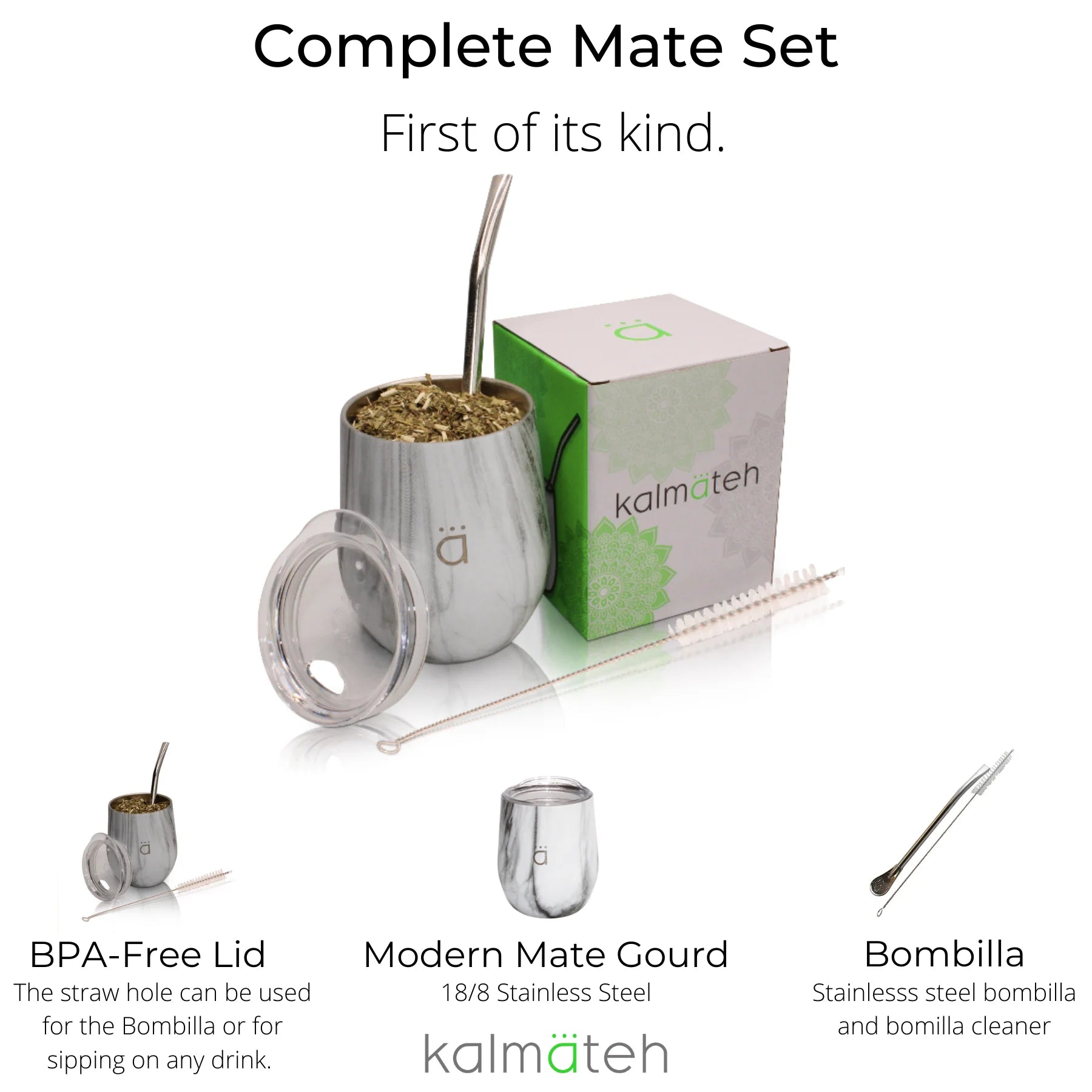 8 oz Double Walled 18/8 Stainless Steel Mate Cup with BPA Free Lid D15194