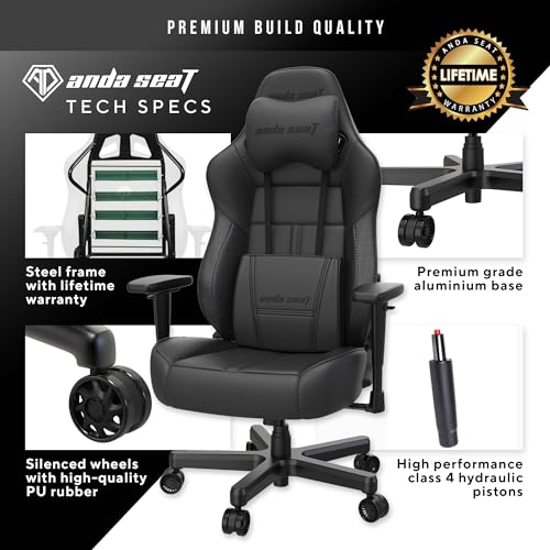 White Leather Ergonomic Gaming Chair with Lumbar Support C652535