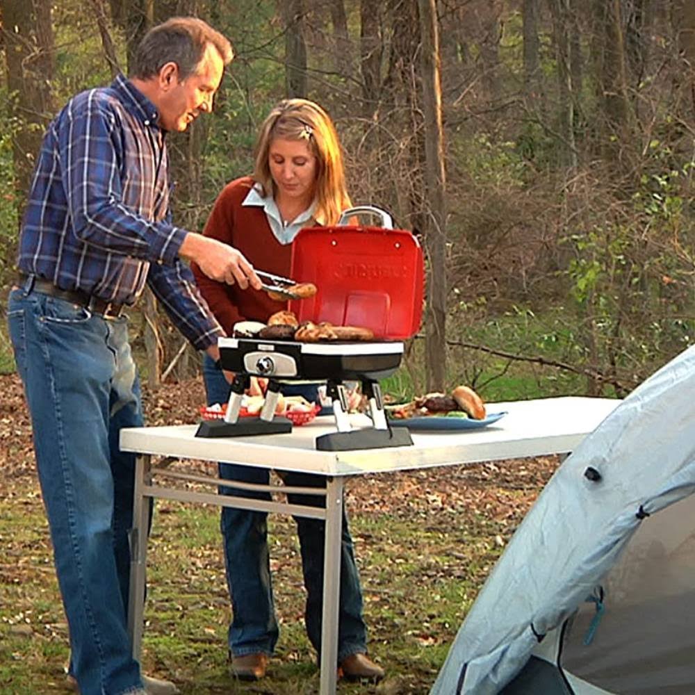 Red Portable Tabletop Gas Grill F525388