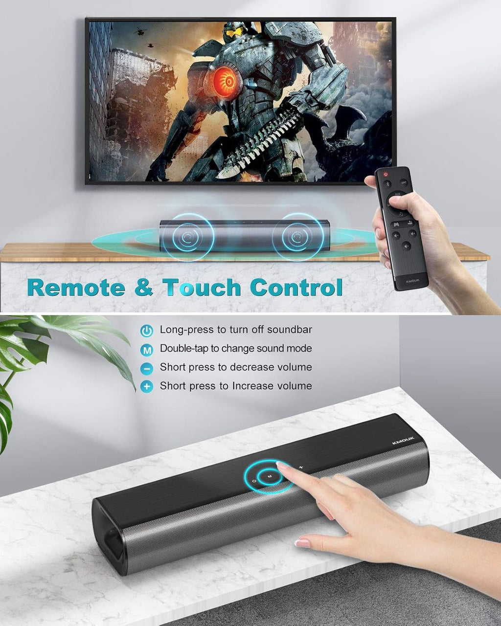 Mini Soundbar, 2.0 Channel, Bluetooth 5.0 T56448