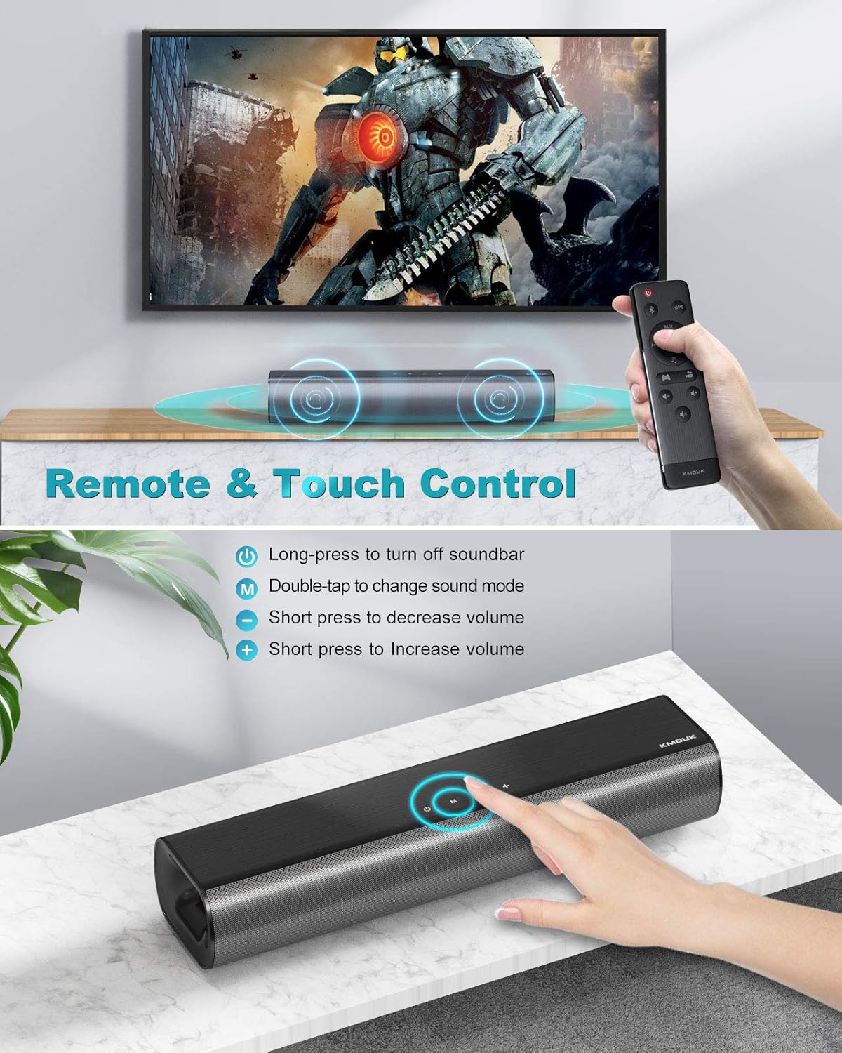 Mini Soundbar, 2.0 Channel, Bluetooth 5.0 T56448