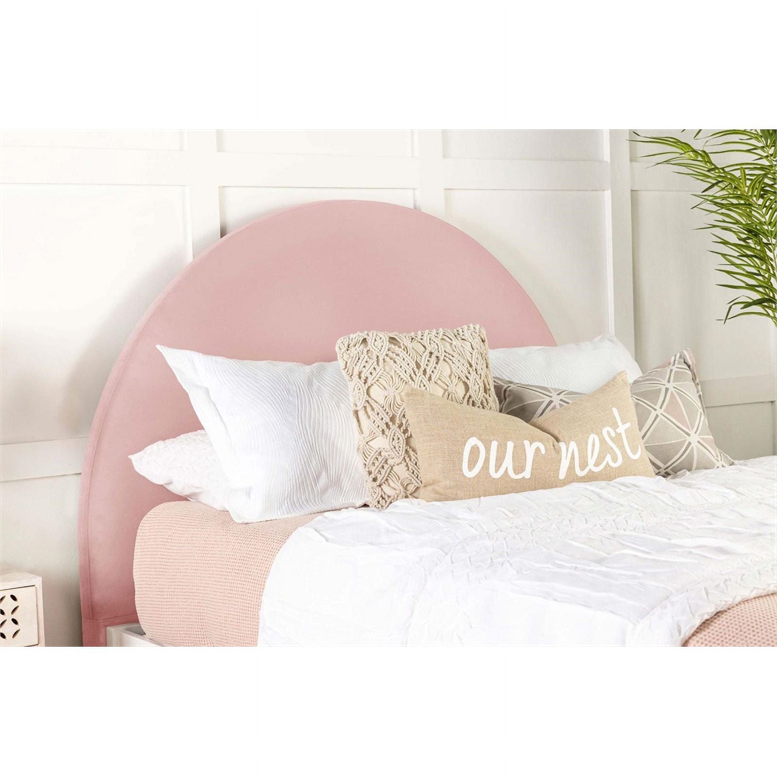 Blush Velvet Twin Headboard N89395