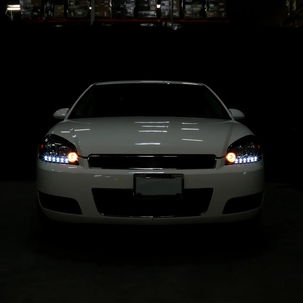 Black Clear SMD Led Headlights for Chevy Chevrolet Impala 2006-2013 G8337