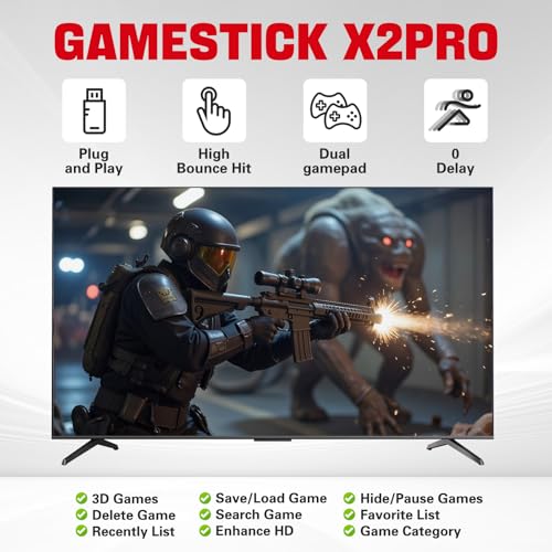256GB Wireless Retro Gaming Console with 2.4GHz Wireless Controllers M72906